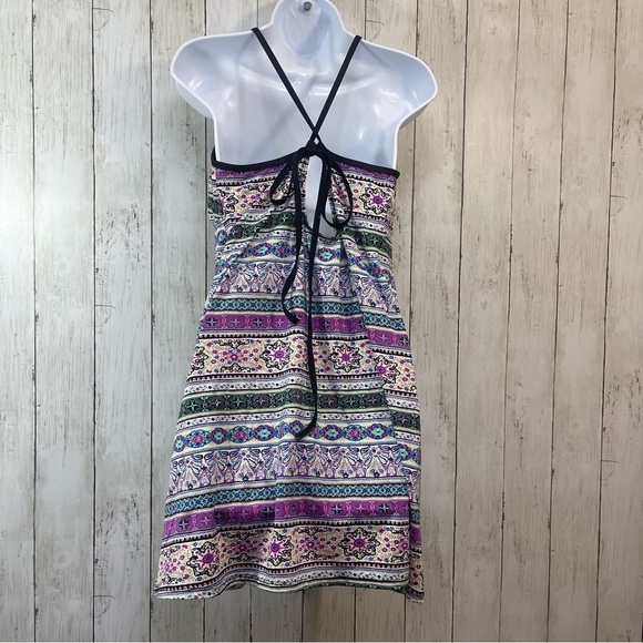N by BAREFOOT MISS OF CALIFORNIA Multi Design Crossover Strap Swim Dress XL - Picture 4 of 9